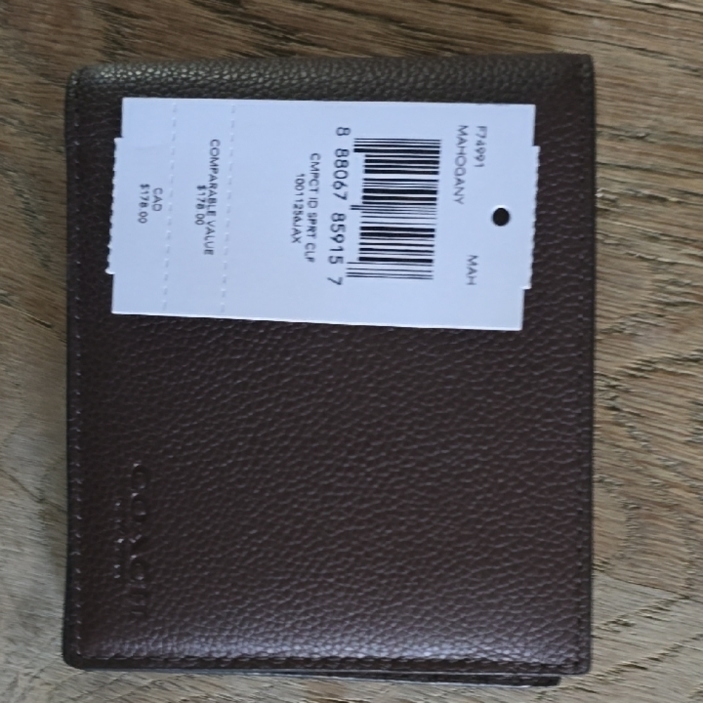 Coach Mahogany Leather Wallet